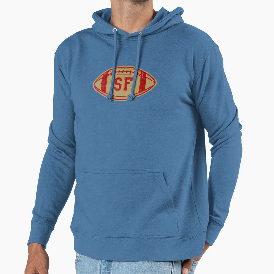 San Francisco Throwback Football Hoodie - Streetwear Style Men Women - T-Shirt, Sweatshirt, Hoodie