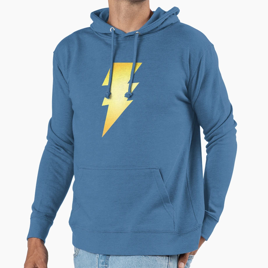 Black Adam Shazam Lightning Hoodie - Minimalist Print Men Women - T-Shirt, Sweatshirt, Hoodie