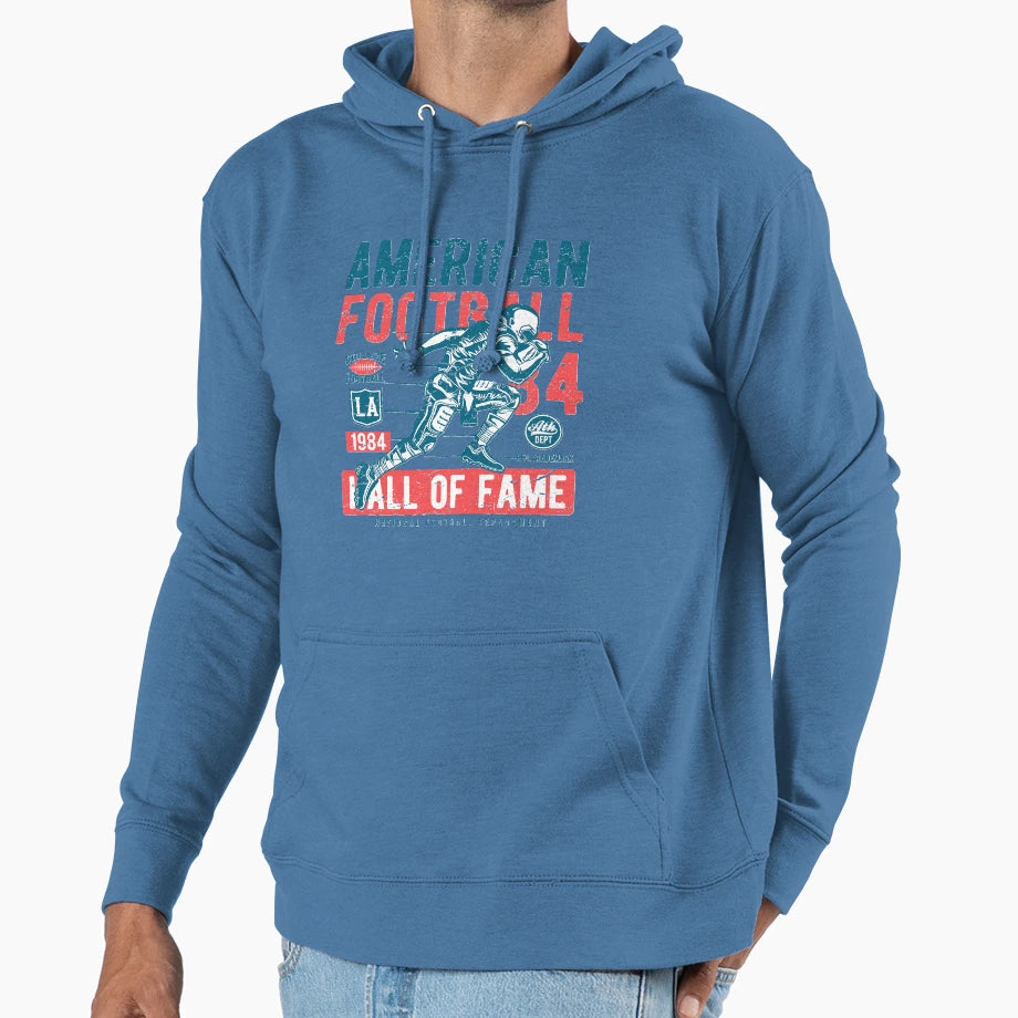 American Football Hall Fame Hoodie - Trendy Graphic for Adults - T-Shirt, Sweatshirt, Hoodie