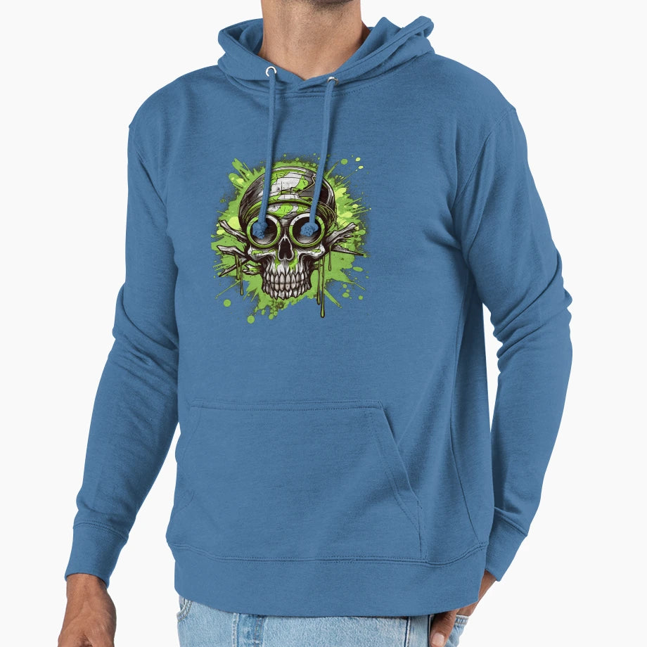 Rebel Skull Urban Logo Hoodie - Streetwear Style for Adults - T-Shirt, Sweatshirt, Hoodie
