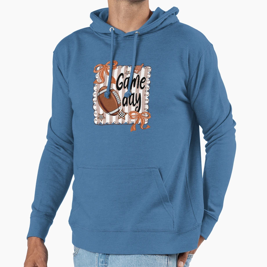 Fall Coquette Football Game Day Hoodie - Trendy Graphic Men Women - T-Shirt, Sweatshirt, Hoodie