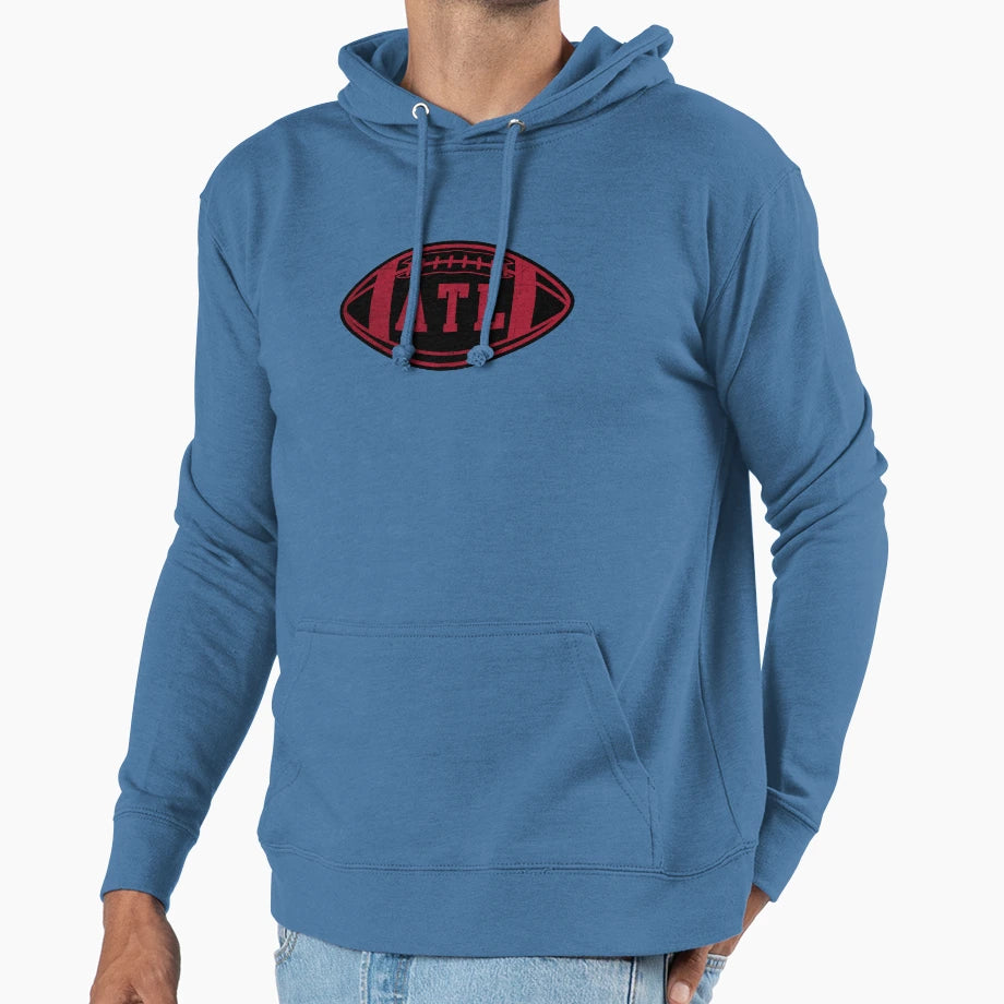 Atlanta Throwback Football Hoodie - Graphic Print for Adults - T-Shirt, Sweatshirt, Hoodie