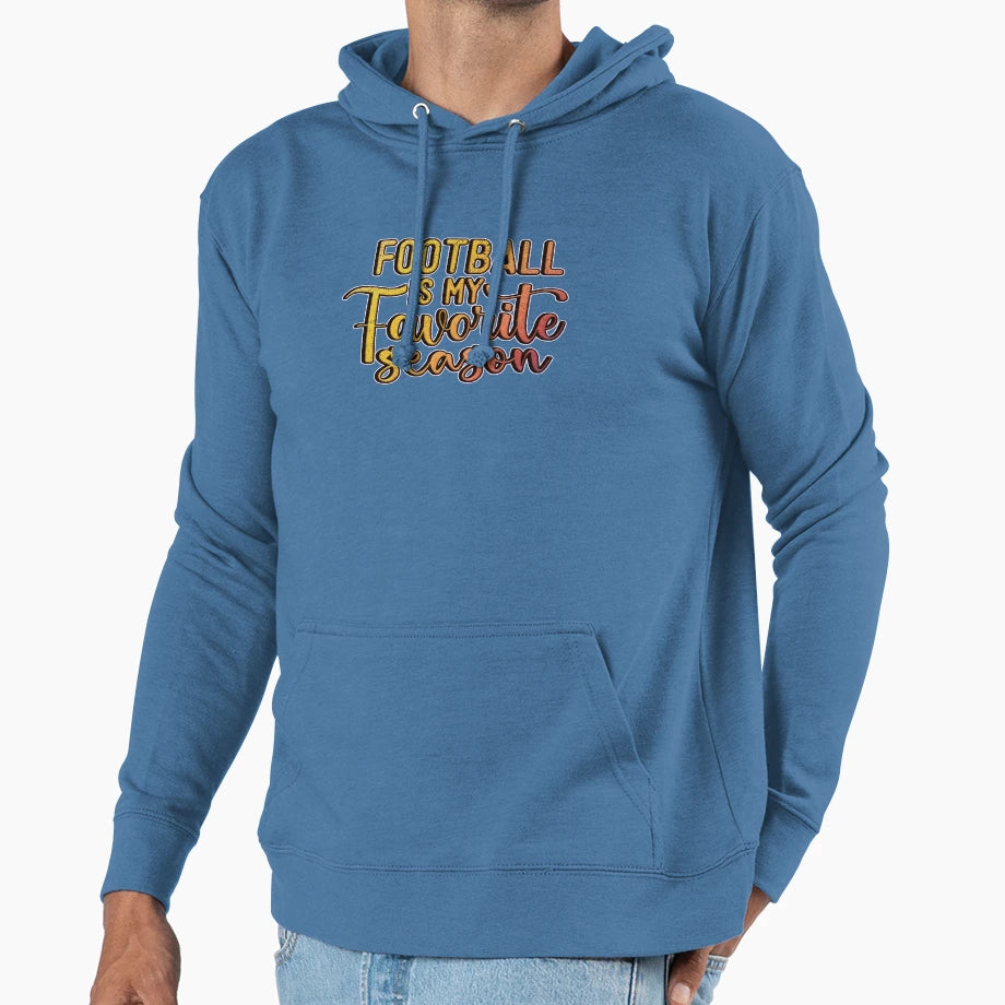 Football Is My Favorite Season Hoodie - Unique Graphic for Adults - T-Shirt, Sweatshirt, Hoodie