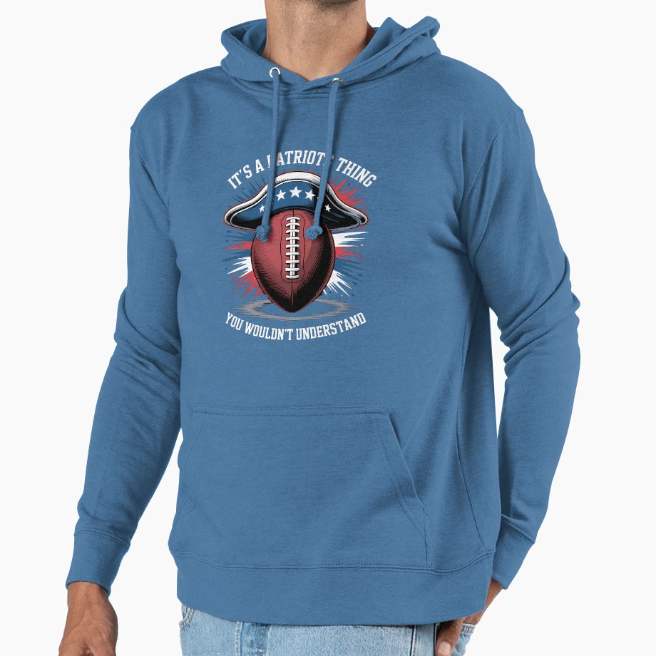 Football Lovers Support Us Patriotic Hoodie - Custom Art Print Unisex - T-Shirt, Sweatshirt, Hoodie