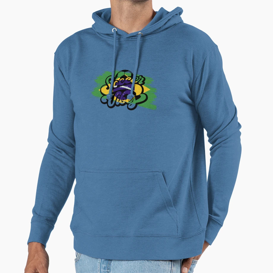 Soccer Vibes Brazil Hoodie - Minimalist Print Men Women - T-Shirt, Sweatshirt, Hoodie
