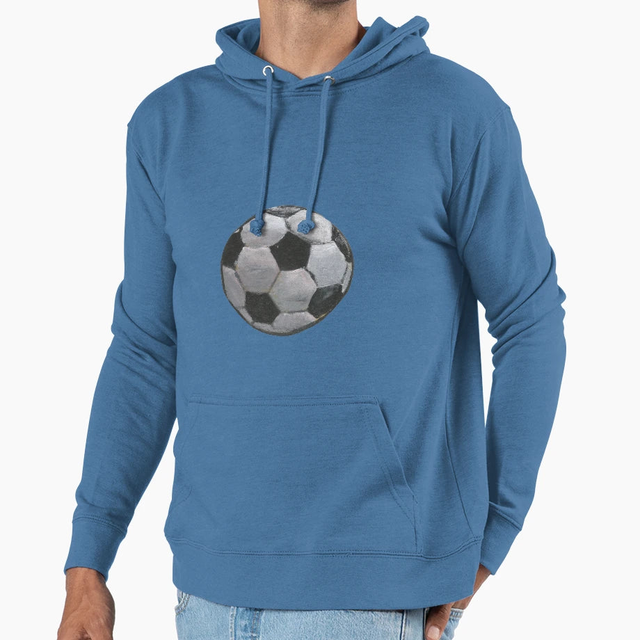 Football Red Hand Painted Hoodie - Custom Art Print Men Women - T-Shirt, Sweatshirt, Hoodie