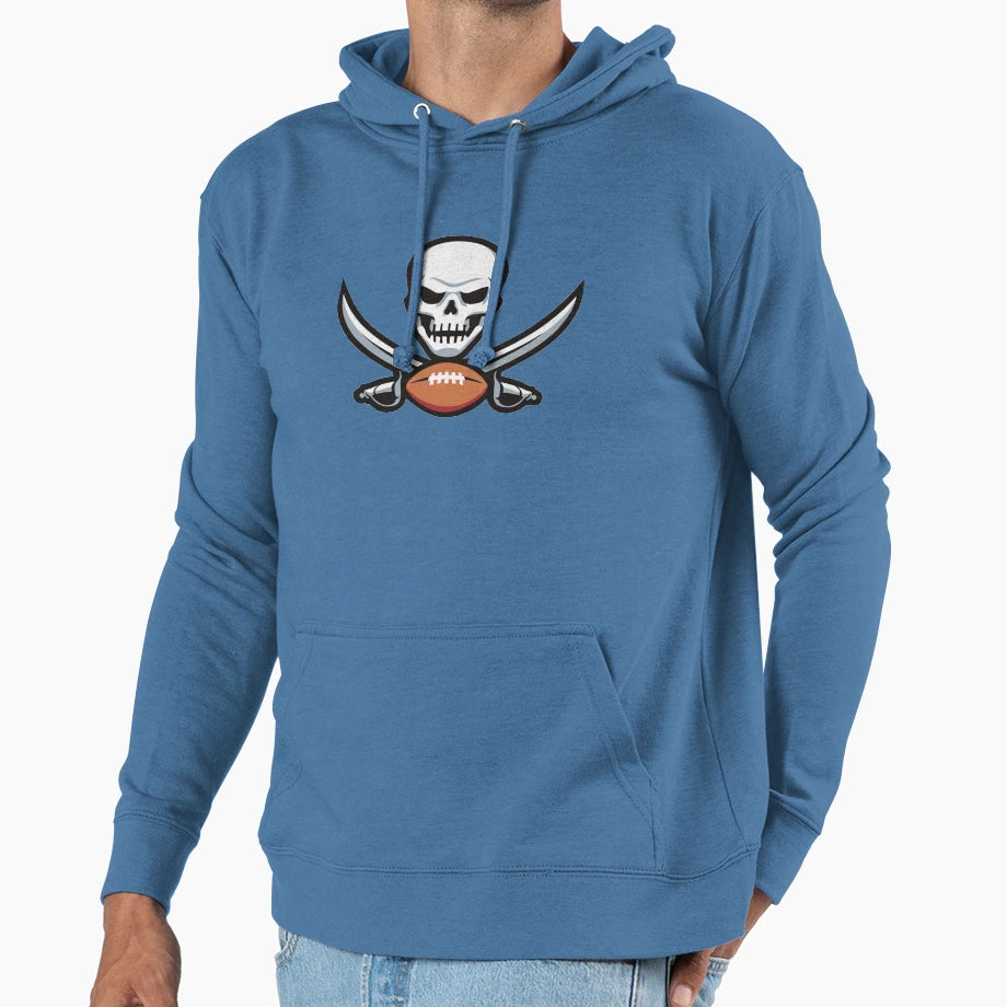 Football Skull Hoodie - Unique Graphic for Adults - T-Shirt, Sweatshirt, Hoodie