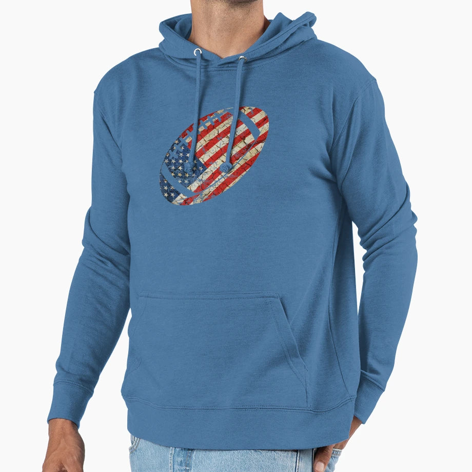 American Football Lovers 4Th July Hoodie - Graphic Print for Adults - T-Shirt, Sweatshirt, Hoodie