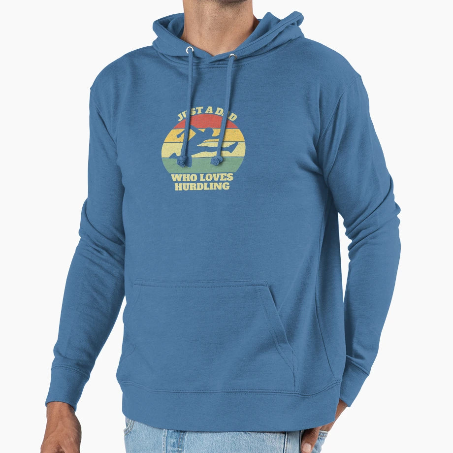 Hurdling Hurdler Dad Hoodie - Custom Art Print Men Women - T-Shirt, Sweatshirt, Hoodie