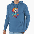 Skull Playing Football Hoodie - Aesthetic Graphic Men Women - T-Shirt, Sweatshirt, Hoodie