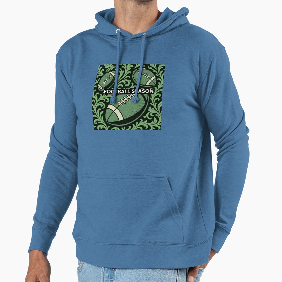 Football Season Baroque Hoodie - Minimalist Print Unisex - T-Shirt, Sweatshirt, Hoodie