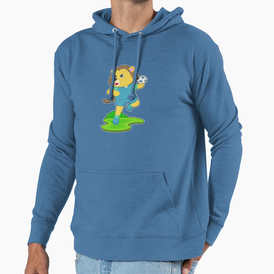 Lion Handball Player Handball Hoodie - Custom Art Print for Adults - T-Shirt, Sweatshirt, Hoodie