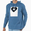 Football Heart Hoodie - Minimalist Print for Adults - T-Shirt, Sweatshirt, Hoodie