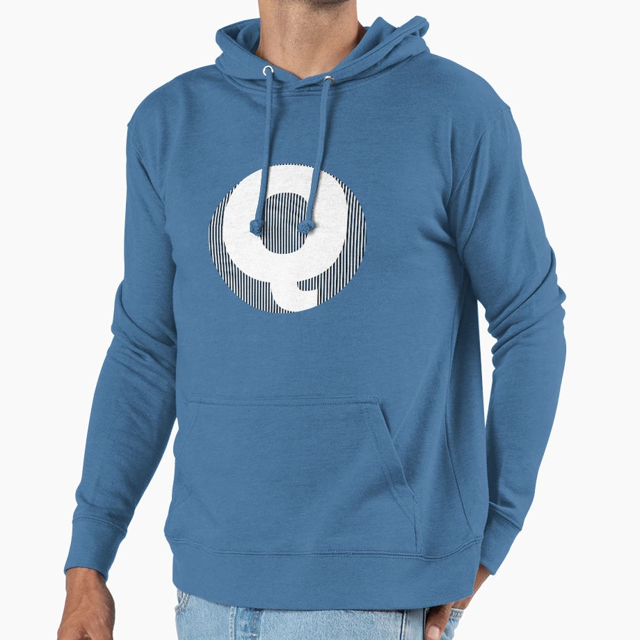 Letter White Q Hoodie - Aesthetic Graphic Unisex - T-Shirt, Sweatshirt, Hoodie