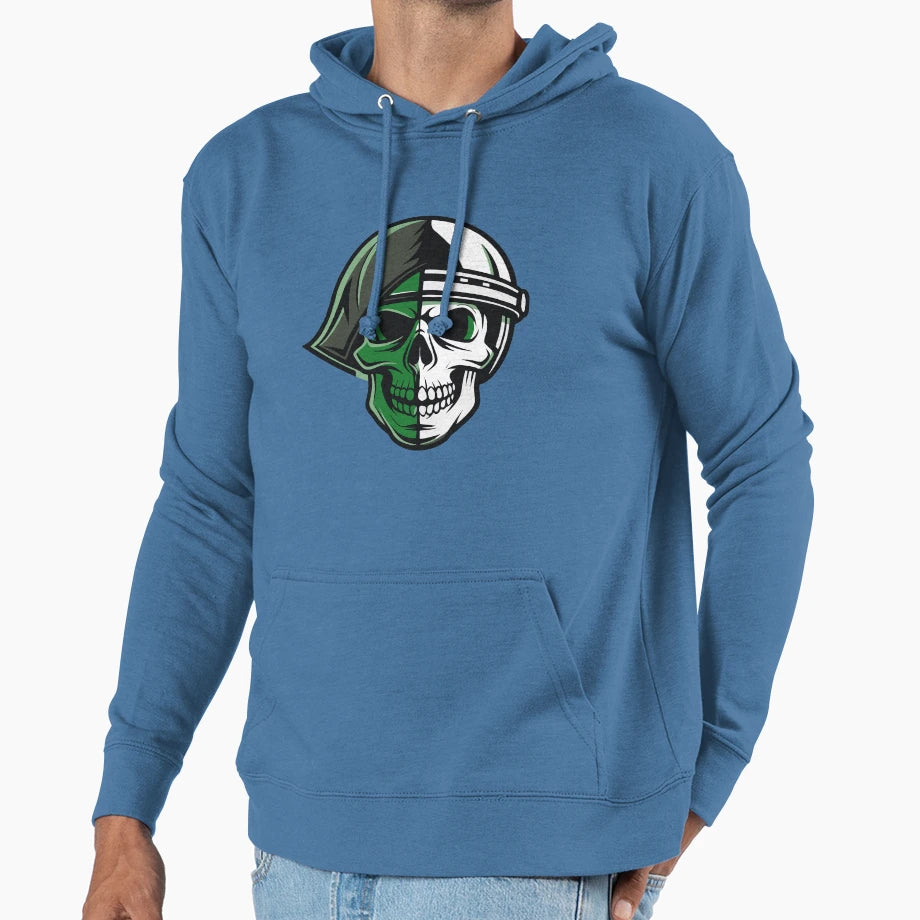 Military Skull Hoodie - Novelty Apparel Unisex - T-Shirt, Sweatshirt, Hoodie