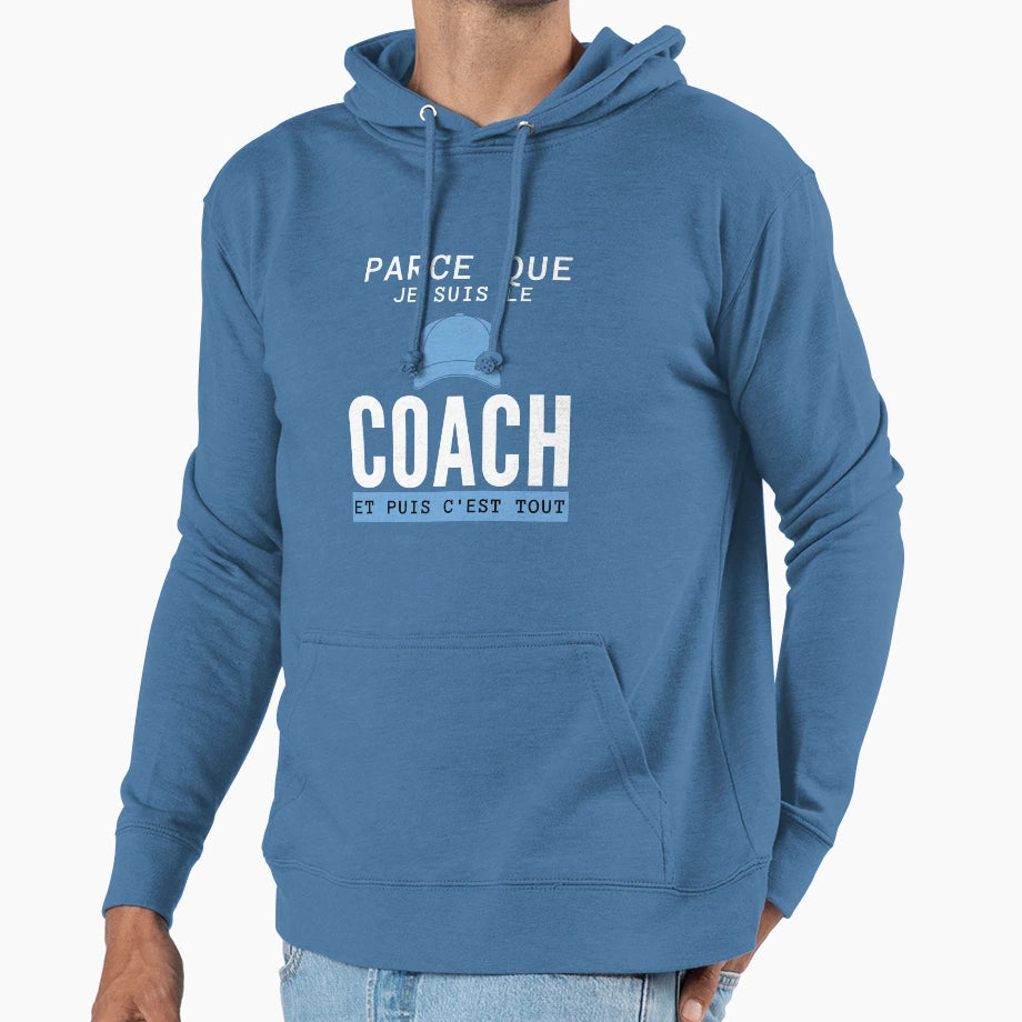Volleyball Coach Because Im Coach Hoodie - Novelty Apparel Unisex - T-Shirt, Sweatshirt, Hoodie