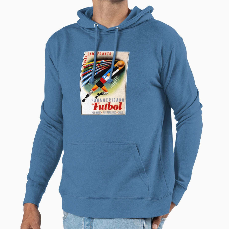 Panamerican Soccer Futbol Advertising Hoodie - Custom Art Print for Adults - T-Shirt, Sweatshirt, Hoodie