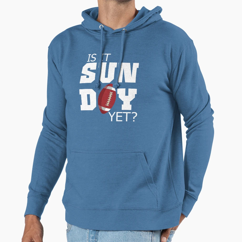 Is It Sunday Yet Football T-Shirt - Unique Graphic for Adults - T-Shirt, Sweatshirt, Hoodie