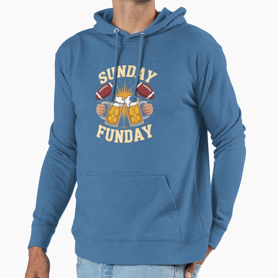 Sunday Funday Funny Football Sport Lovers Hoodie - Novelty Apparel Unisex - T-Shirt, Sweatshirt, Hoodie