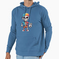 Skull Playing Football Hoodie - Unique Graphic Unisex - T-Shirt, Sweatshirt, Hoodie