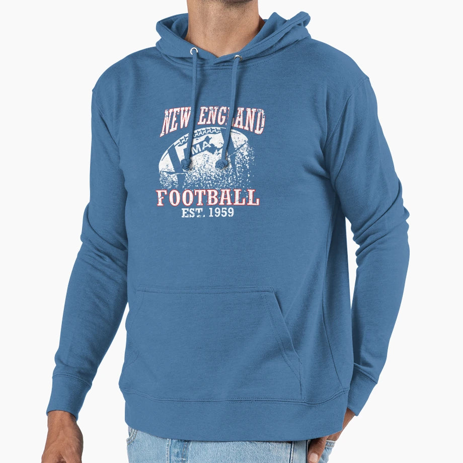 New England Football Hoodie - Casual Everyday Wear for Adults - T-Shirt, Sweatshirt, Hoodie