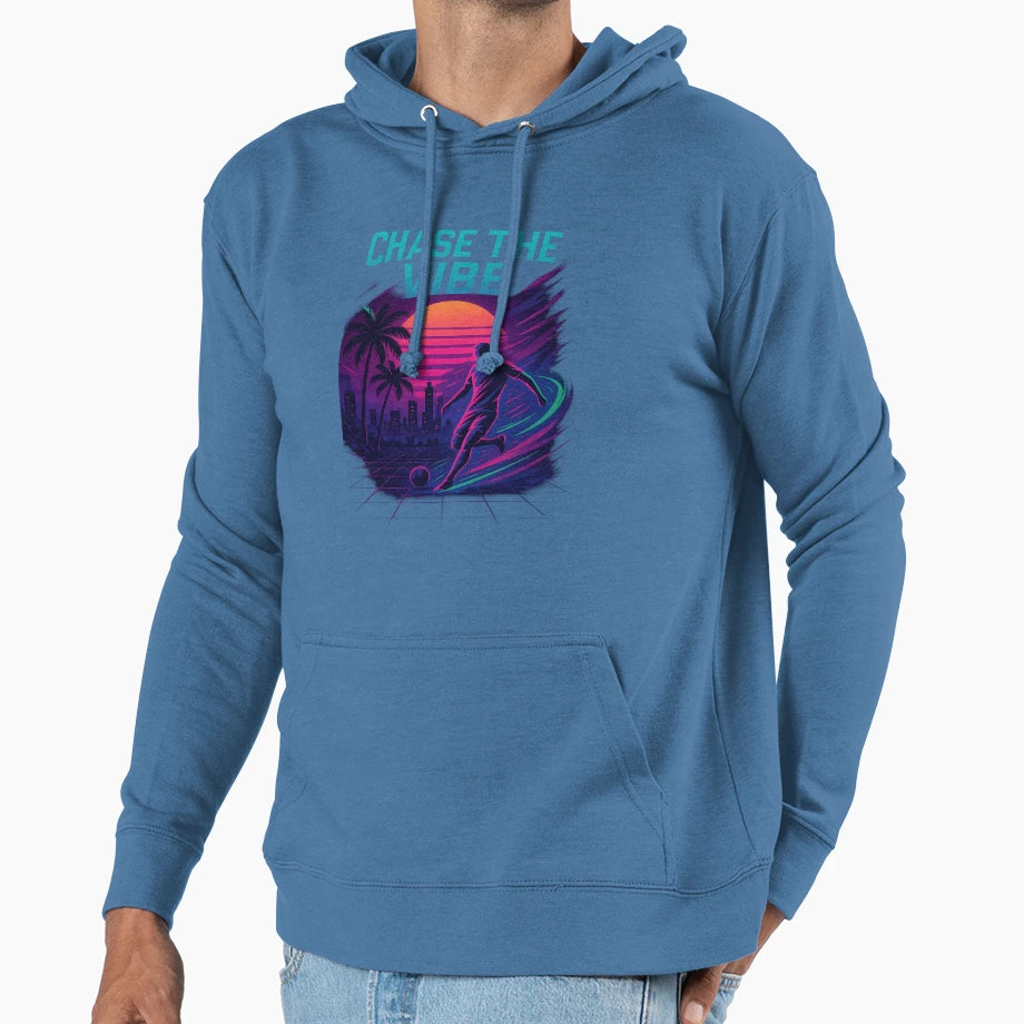 Chase Vibe Futuristic Soccer Hoodie - Fun Novelty Design for Adults - T-Shirt, Sweatshirt, Hoodie