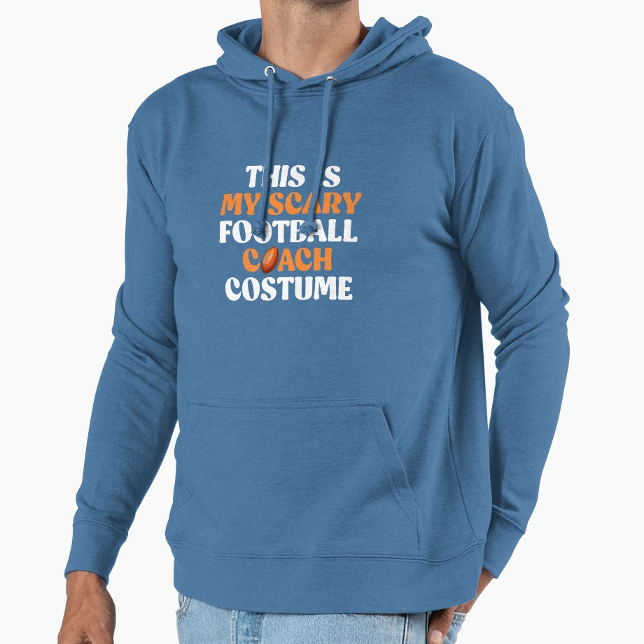 This Is My Scary Football Coach Costume Hoodie - Unique Graphic Men Women - T-Shirt, Sweatshirt, Hoodie