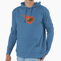Rugby Ball American Football Flame Fire Hoodie - Custom Art Print Men Women - T-Shirt, Sweatshirt, Hoodie