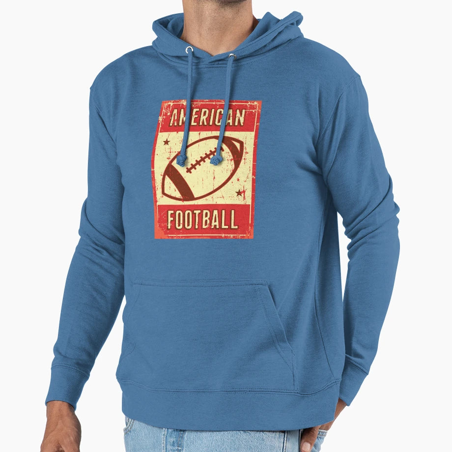 American Football Ball Hoodie - Casual Everyday Wear Men Women - T-Shirt, Sweatshirt, Hoodie