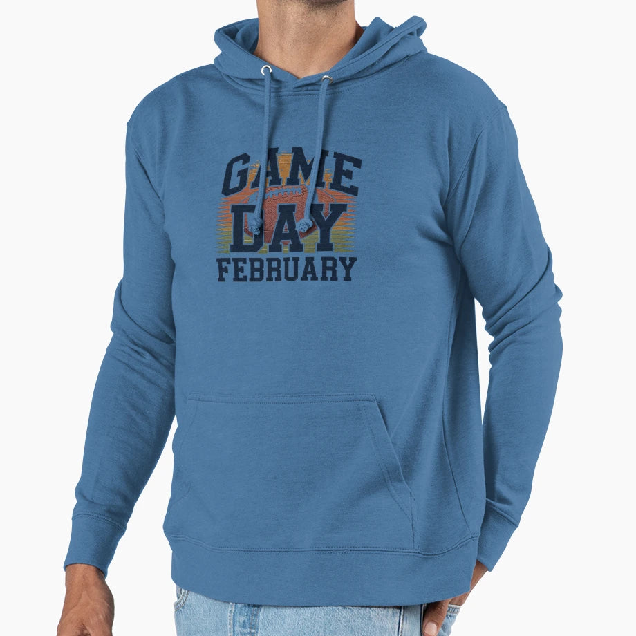 Game Day Football February Football Hoodie - Streetwear Style for Adults - T-Shirt, Sweatshirt, Hoodie