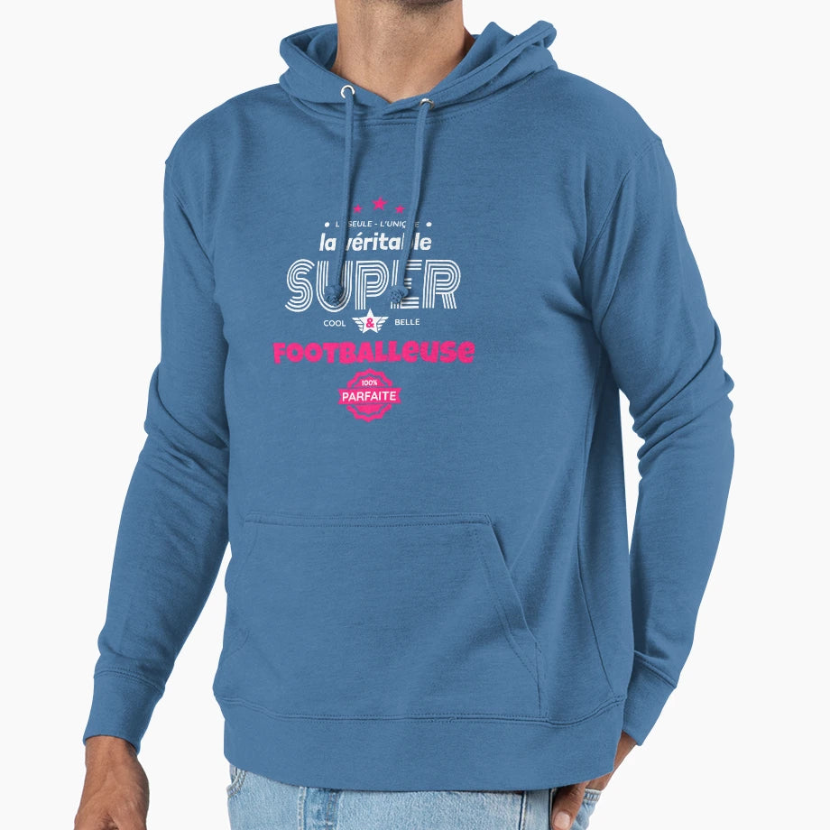 Super Footballer 100 Hoodie - Fun Novelty Design Men Women - T-Shirt, Sweatshirt, Hoodie