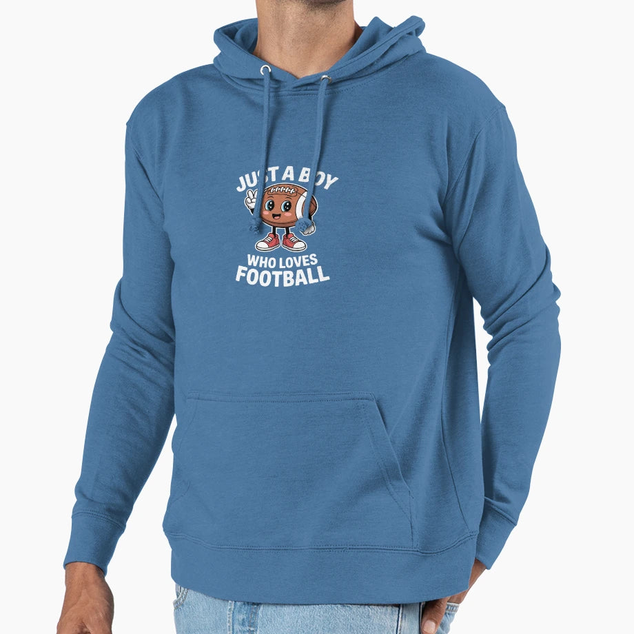 Just Who Loves Football Hoodie - Trendy Graphic Men Women - T-Shirt, Sweatshirt, Hoodie
