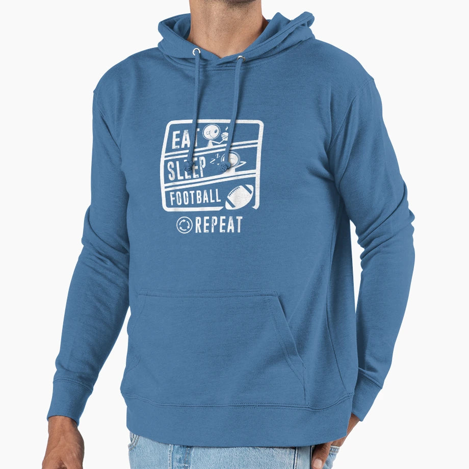 Eat Sleep American Repeat Lovers Hoodie - Unique Graphic Unisex - T-Shirt, Sweatshirt, Hoodie