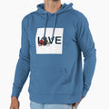 Love Football Hoodie - Fun Novelty Design Men Women - T-Shirt, Sweatshirt, Hoodie