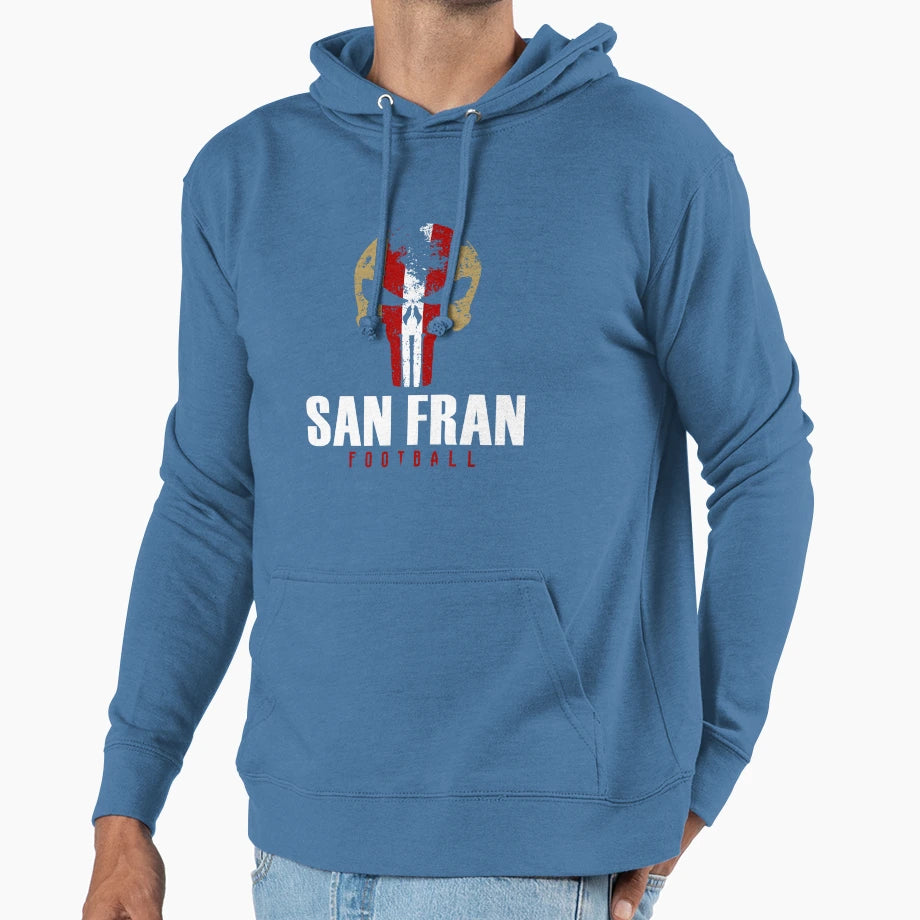 San Francisco Pro Football Grunge Hoodie - Minimalist Print for Adults - T-Shirt, Sweatshirt, Hoodie