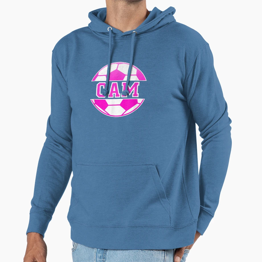 Cam Name Soccer Play Football Sports Fan Hoodie - Trendy Graphic Men Women - T-Shirt, Sweatshirt, Hoodie