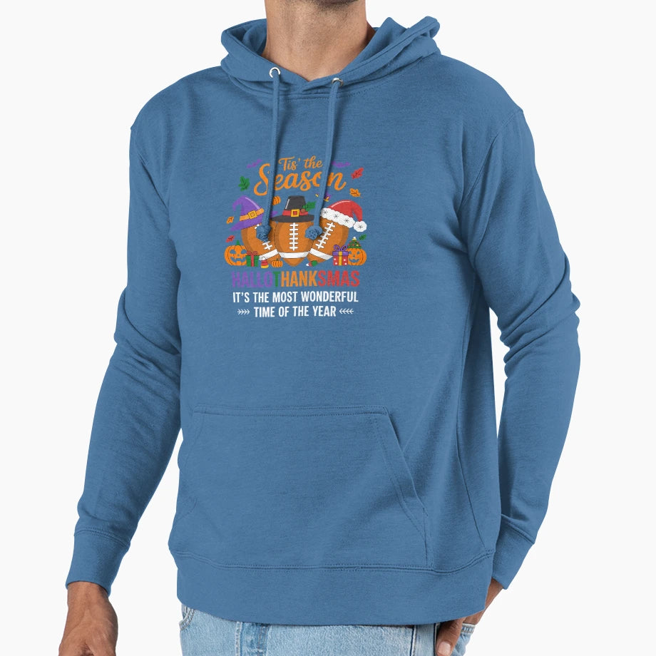 Happy Hallothanksmas Funny Halloween Hoodie - Trendy Graphic Unisex - T-Shirt, Sweatshirt, Hoodie