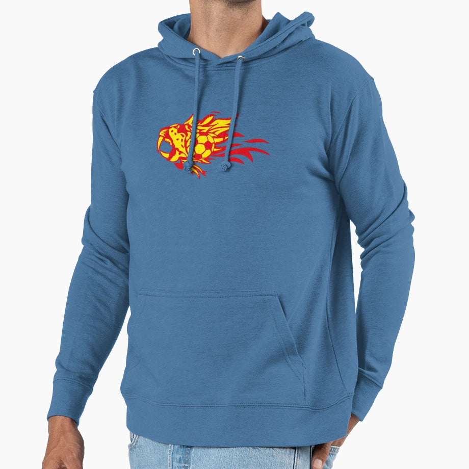 Football Leopards Flame Logo Fire Animal Hoodie - Trendy Graphic for Adults - T-Shirt, Sweatshirt, Hoodie