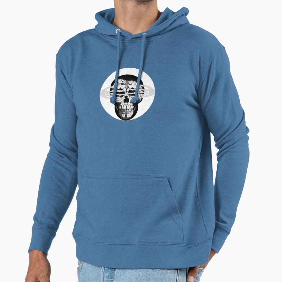 Skull Eyes Covered Hoodie - Aesthetic Graphic for Adults - T-Shirt, Sweatshirt, Hoodie