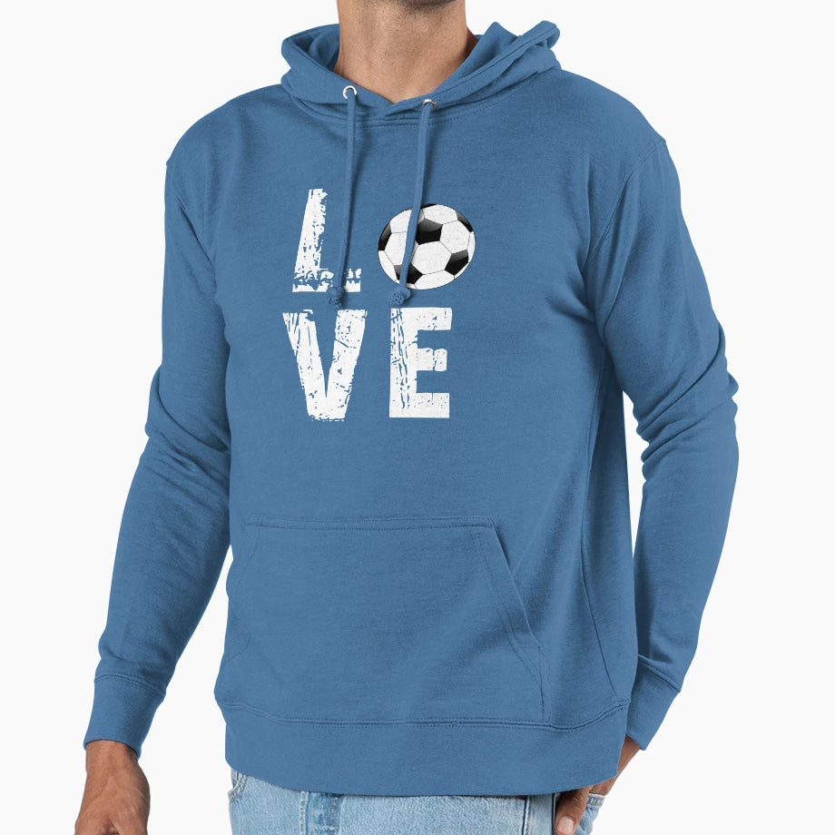 Love Soccer Lovers Ball Sports Love Hoodie - Custom Art Print for Adults - T-Shirt, Sweatshirt, Hoodie