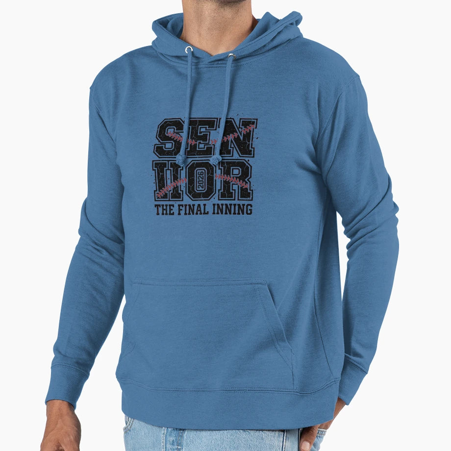 Baseball Senior 2026 Final Inning Senior Hoodie - Novelty Apparel Unisex - T-Shirt, Sweatshirt, Hoodie