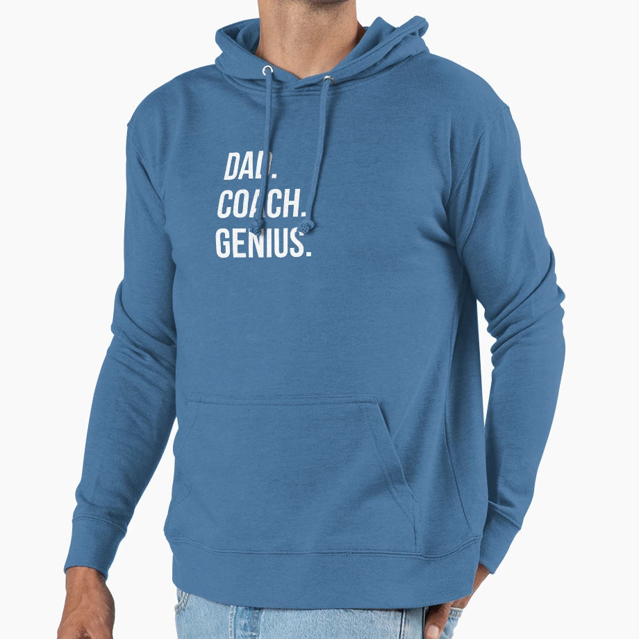 Dad Coach Hoodie - Novelty Apparel for Adults - T-Shirt, Sweatshirt, Hoodie