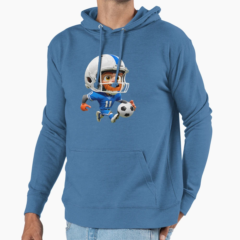 Lubbys Funny Sports Cartoon Hoodie - Minimalist Print for Adults - T-Shirt, Sweatshirt, Hoodie
