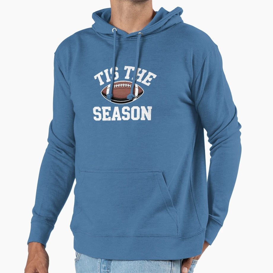Tis Season Football Fall Autumn Hoodie - Aesthetic Graphic for Adults - T-Shirt, Sweatshirt, Hoodie