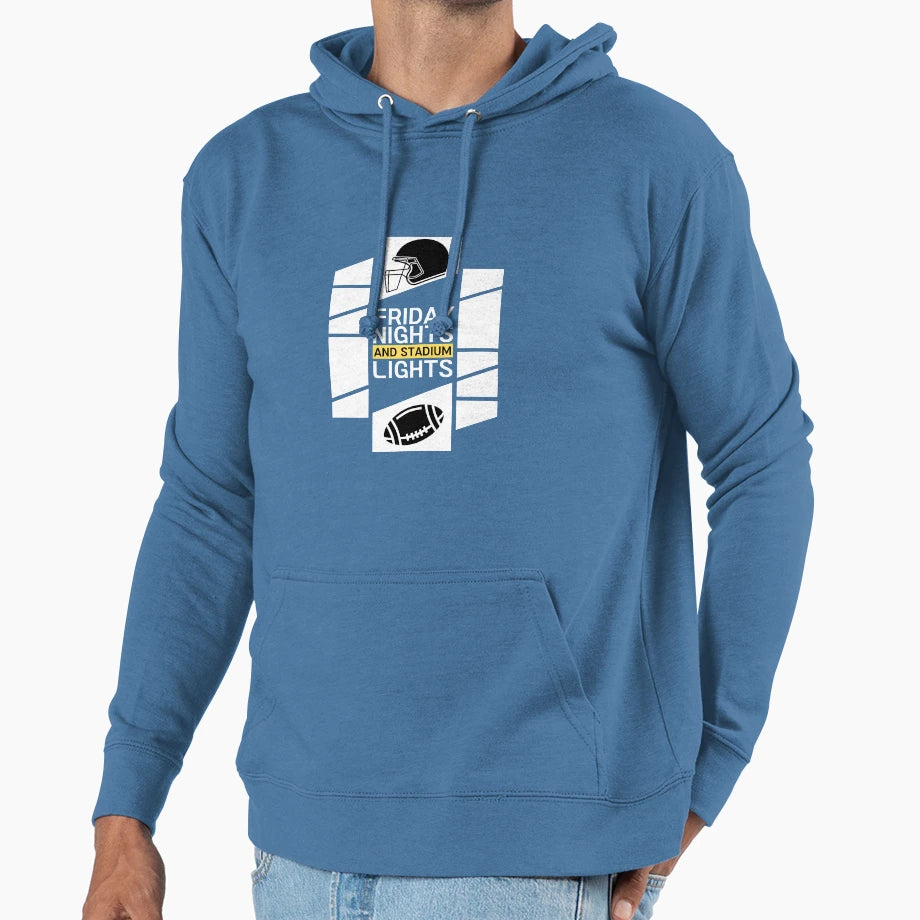 Friday Nights And Stadium Lights Hoodie - Unique Graphic for Adults - T-Shirt, Sweatshirt, Hoodie