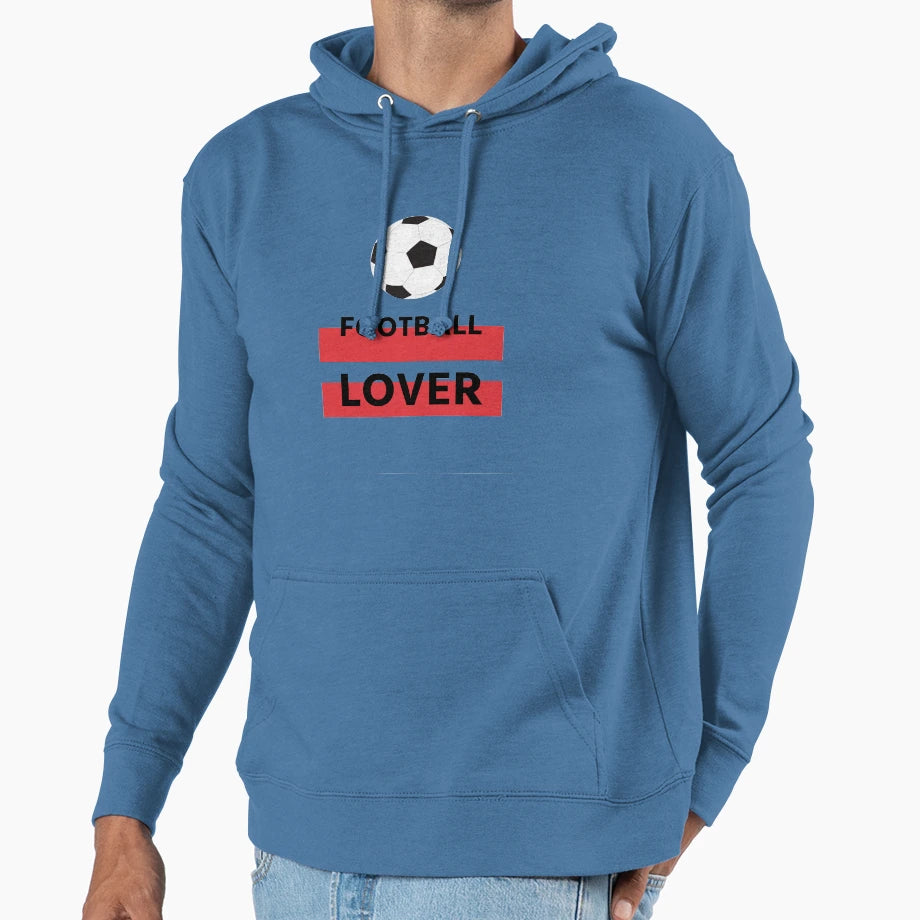 Football Lover Simple Black Hoodie - Casual Everyday Wear Unisex - T-Shirt, Sweatshirt, Hoodie