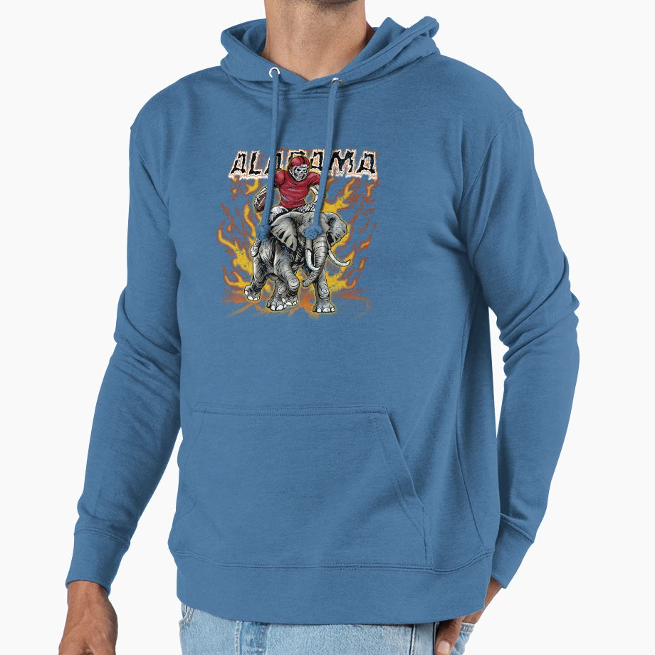 Alabama Football Skull Hoodie - Minimalist Print Unisex - T-Shirt, Sweatshirt, Hoodie