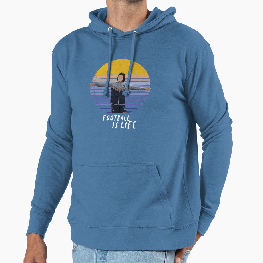 Football Is Life Sunset Hoodie - Custom Art Print Unisex - T-Shirt, Sweatshirt, Hoodie