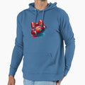Sparkly Red Football Sequin Bow And Paint Hoodie - Novelty Apparel Unisex - T-Shirt, Sweatshirt, Hoodie
