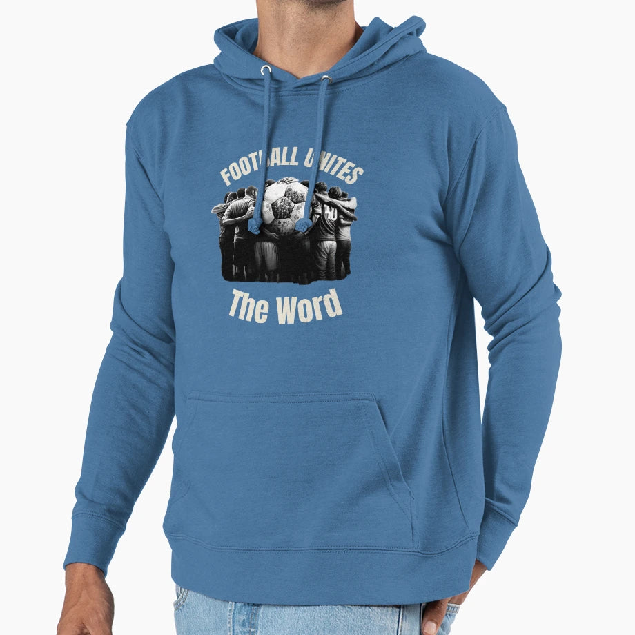 Football Unites Word Football Gift Hoodie - Unique Graphic Men Women - T-Shirt, Sweatshirt, Hoodie